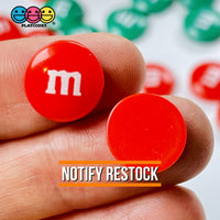 M&m Fake Candies Christmas Mix Colors Candy Charms Flatback Cabochons 30 Pcs Food
