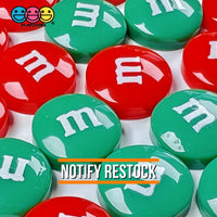M&m Fake Candies Christmas Mix Colors Candy Charms Flatback Cabochons 30 Pcs Food