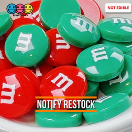 M&m Fake Candies Christmas Mix Colors Candy Charms Flatback Cabochons 30 Pcs Food