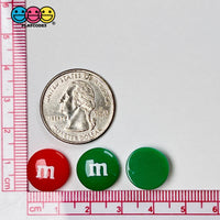 M&m Fake Candies Christmas Mix Colors Candy Charms Flatback Cabochons 30 Pcs Food