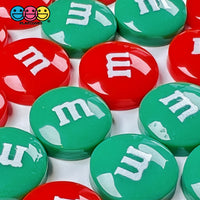 M&m Fake Candies Christmas Mix Colors Candy Charms Flatback Cabochons 30 Pcs Food