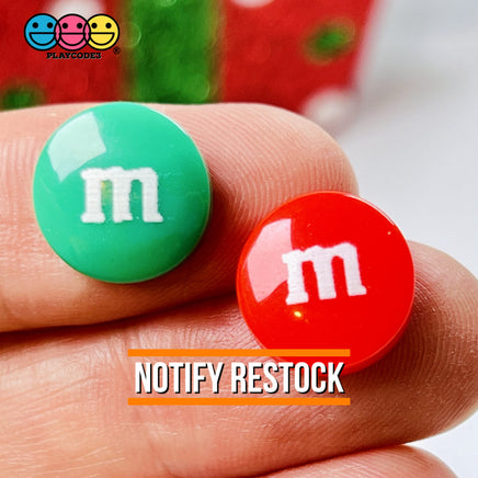 M&m Fake Candies Christmas Mix Colors Candy Charms Flatback Cabochons 30 Pcs Food