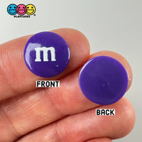 M&M Fake Candies Halloween Mix Colors Candy Charms Flatback Cabochons 28 Pcs Food