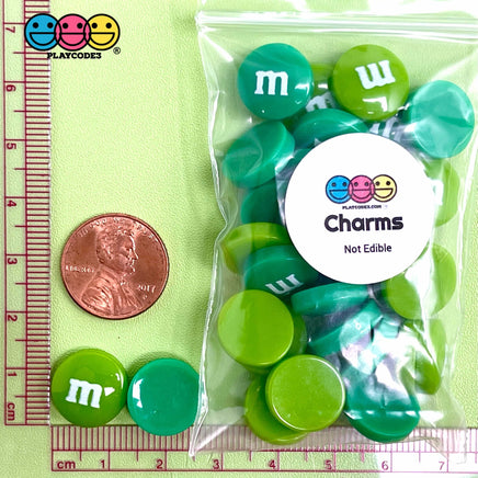 M&m Fake Candies St. Patricks Day Color Mix Candy Charms Flatback Cabochons 30 Pcs Charm