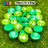 M&m Fake Candies St. Patricks Day Color Mix Candy Charms Flatback Cabochons 30 Pcs Charm