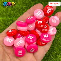 M&m Fake Candies Valentines Day Mix Colors Candy Charms Flatback Cabochons 30 Pcs Charm