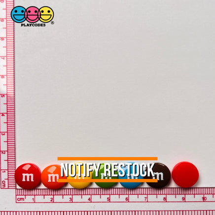 M&m Mixed Chocolate Candies Fake Candy Charms Flatback Cabochons 30 Pcs Charm
