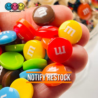 M&m Mixed Chocolate Candies Fake Candy Charms Flatback Cabochons 30 Pcs Charm