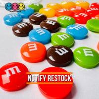 M&m Mixed Chocolate Candies Fake Candy Charms Flatback Cabochons 30 Pcs Charm