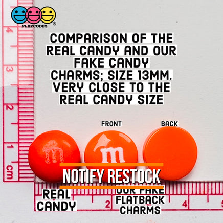 M&m Mixed Chocolate Candies Fake Candy Charms Flatback Cabochons 30 Pcs Charm