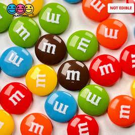 M&m Mixed Chocolate Candies Fake Candy Charms Flatback Cabochons 30 Pcs Charm