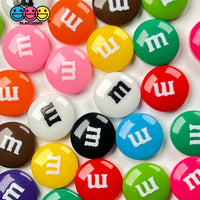 M&m Multicolor Candies Fake Candy Charms Flatback Faux Cabochons 12 Colors 20 Pcs Playcode3 Llc Food