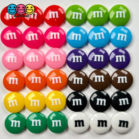M&m Multicolor Candies Fake Candy Charms Flatback Faux Cabochons 12 Colors 20 Pcs Playcode3 Llc Food