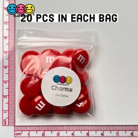 M&m Multicolor Candies Fake Candy Charms Flatback Faux Cabochons 12 Colors 20 Pcs Playcode3 Llc Food