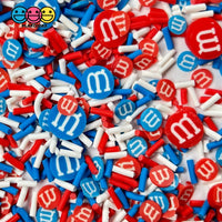 M&m Red Blue 4Th Of July Fimo Mix Fake Sprinkles Patriotic Confetti Funfetti 10 Grams Sprinkle