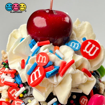 M&m Red Blue 4Th Of July Fimo Mix Fake Sprinkles Patriotic Confetti Funfetti Sprinkle