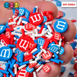 M&m Red Blue 4Th Of July Fimo Mix Fake Sprinkles Patriotic Confetti Funfetti Sprinkle