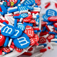 M&m Red Blue 4Th Of July Fimo Mix Fake Sprinkles Patriotic Confetti Funfetti Sprinkle