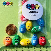 M&m Smiling Characters Charms 4 Colors In Bag 10Pcs Charm