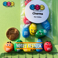 M&m Smiling Characters Charms 4 Colors In Bag 10Pcs Charm