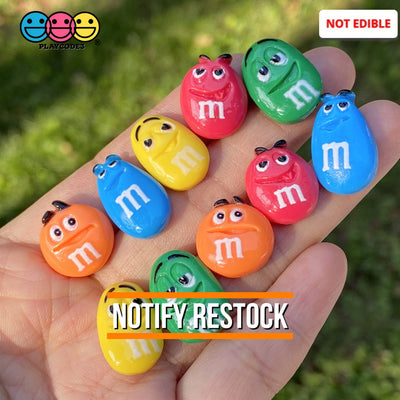 M&m Smiling Characters Charms 4 Colors In Bag 10Pcs Charm