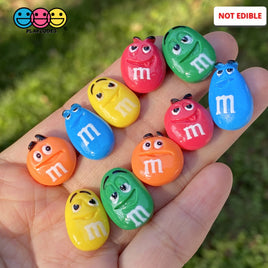 M&m Smiling Characters Charms 4 Colors In Bag 10Pcs Charm