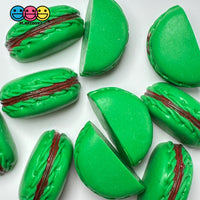 Fake Christmas Holiday Red Green Macaron Flat Bottom Cabochons Decoden Charm 10 Pcs Playcode3 Llc