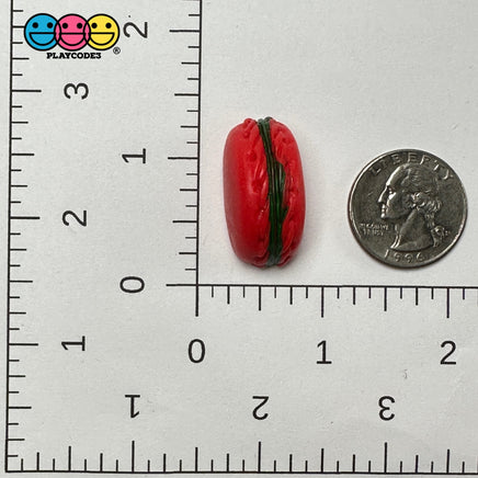 Fake Christmas Holiday Red Green Macaron Flat Bottom Cabochons Decoden Charm 10 Pcs Playcode3 Llc