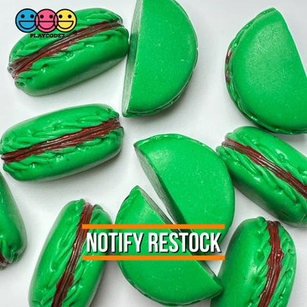 Fake Christmas Holiday Red Green Macaron Flat Bottom Cabochons Decoden Charm 10 Pcs Playcode3 Llc