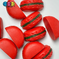 Fake Christmas Holiday Red Green Macaron Flat Bottom Cabochons Decoden Charm 10 Pcs Playcode3 Llc