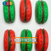Fake Christmas Holiday Red Green Macaron Flat Bottom Cabochons Decoden Charm 10 Pcs Playcode3 Llc