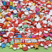 Magic Mushroom Mix Fimo Slices Fake Clay Sprinkles Funfetti Confetti 20 Grams Sprinkle