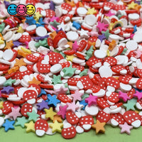 Magic Mushroom Mix Fimo Slices Fake Clay Sprinkles Funfetti Confetti 20 Grams Sprinkle