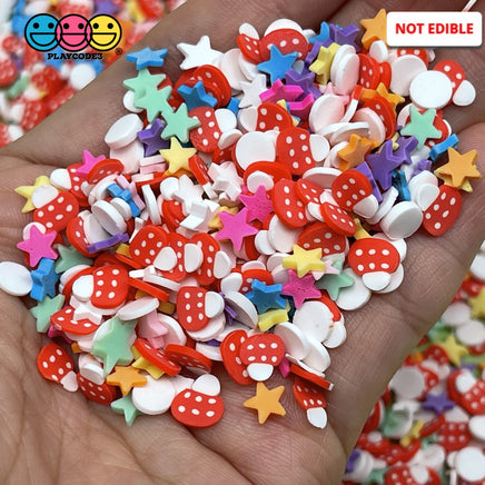 Magic Mushroom Mix Fimo Slices Fake Clay Sprinkles Funfetti Confetti Sprinkle