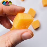 Mango Chunks 3D Fake Food Realistic Charm Cabochons 10 Pcs
