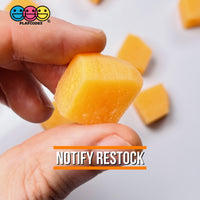 Mango Chunks 3D Fake Food Realistic Charm Cabochons 10 Pcs