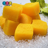 Mango Chunks 3D Fake Food Realistic Charm Cabochons 10 Pcs