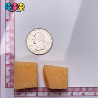 Mango Chunks 3D Fake Food Realistic Charm Cabochons 10 Pcs