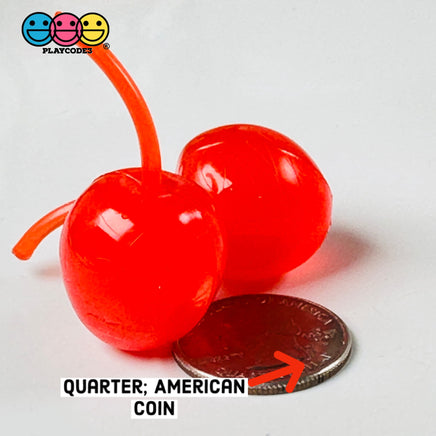 Maraschino Cherry Large Cherries Charms Fake Food Cabochon Decoden 10 Pcs Playcode3 Llc