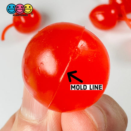 Maraschino Cherry Large Cherries Charms Fake Food Cabochon Decoden 10 Pcs Playcode3 Llc