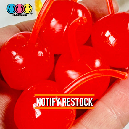 Maraschino Cherry Large Cherries Charms Fake Food Cabochon Decoden 10 Pcs Playcode3 Llc
