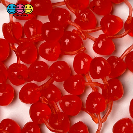 Maraschino Cherry 3D Cherries Charms Fake Food Cabochon Decoden 25 Pcs