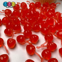 Maraschino Cherry 3D Cherries Charms Fake Food Cabochon Decoden 25 Pcs