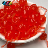 Maraschino Cherry 3D Cherries Charms Fake Food Cabochon Decoden 25 Pcs