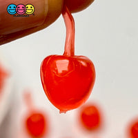 Maraschino Cherry 3D Cherries Charms Fake Food Cabochon Decoden 25 Pcs