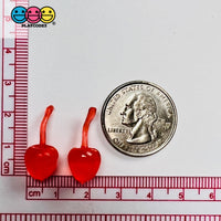 Maraschino Cherry 3D Cherries Charms Fake Food Cabochon Decoden 25 Pcs