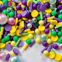 Mardi Gras Bead And Sprinkle Mix Fake Sprinkles Confetti New Orleans Funfetti