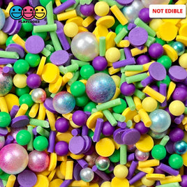 Mardi Gras Bead And Sprinkle Mix Fake Sprinkles Confetti New Orleans Funfetti 20 Grams