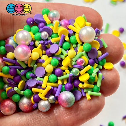 Mardi Gras Bead And Sprinkle Mix Fake Sprinkles Confetti New Orleans Funfetti
