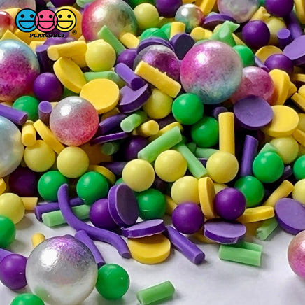 Mardi Gras Bead And Sprinkle Mix Fake Sprinkles Confetti New Orleans Funfetti